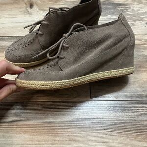 Crown Vintage Mara Suede Lace-Up Wedges